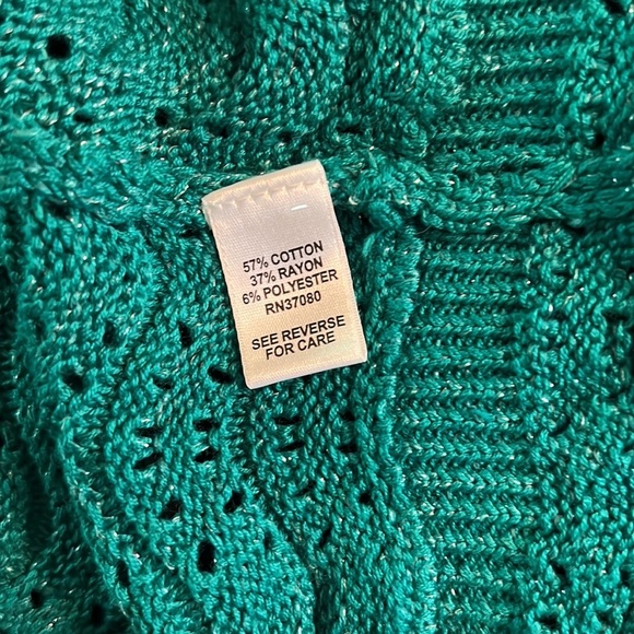 Cato Ladies Teal Color Shrug Size Medium - Picture 4 of 4